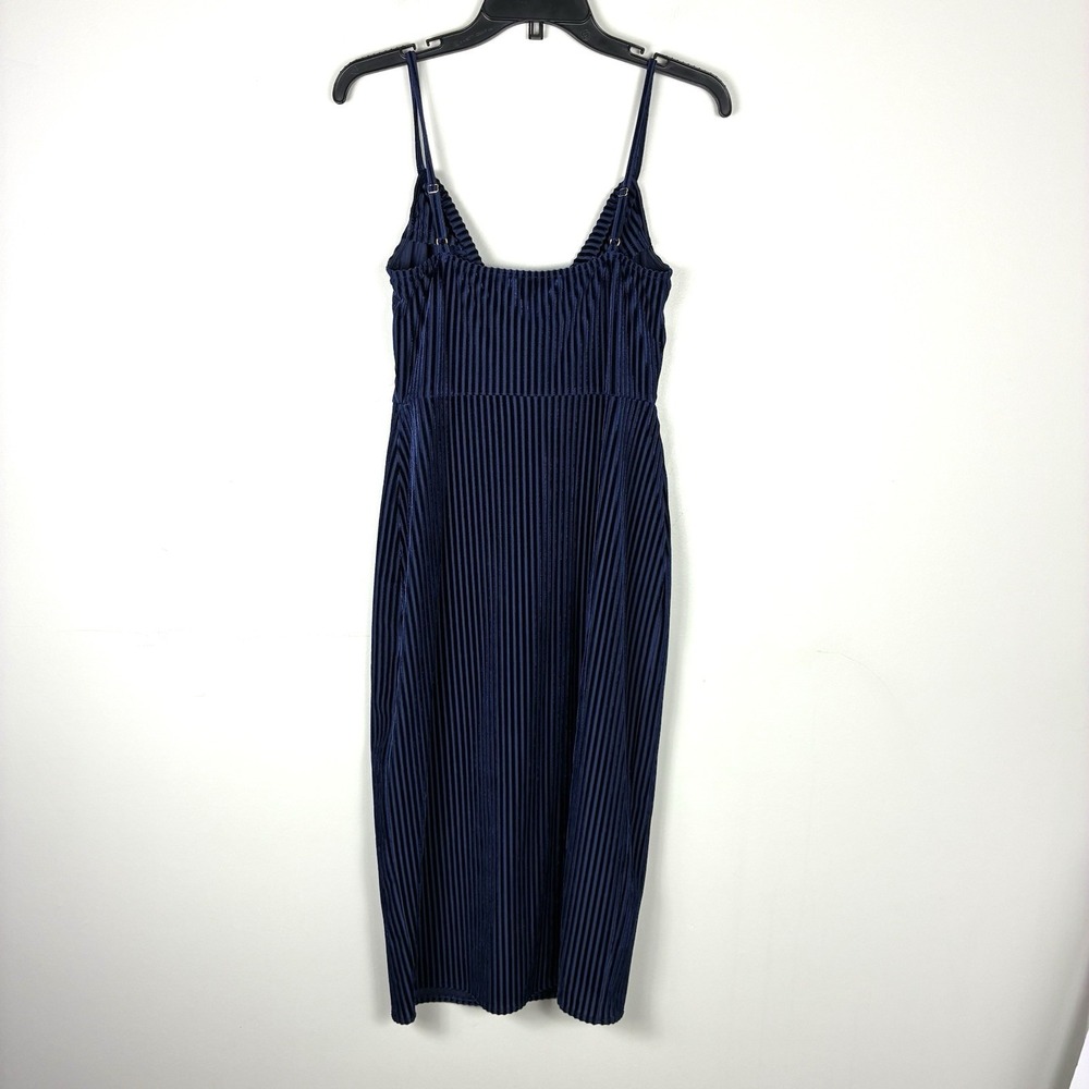 House Of Harlow 1960 X Revolve Slip Dress Navy Blue Ribbed Sexy Party Formal M - Picture 10 of 11